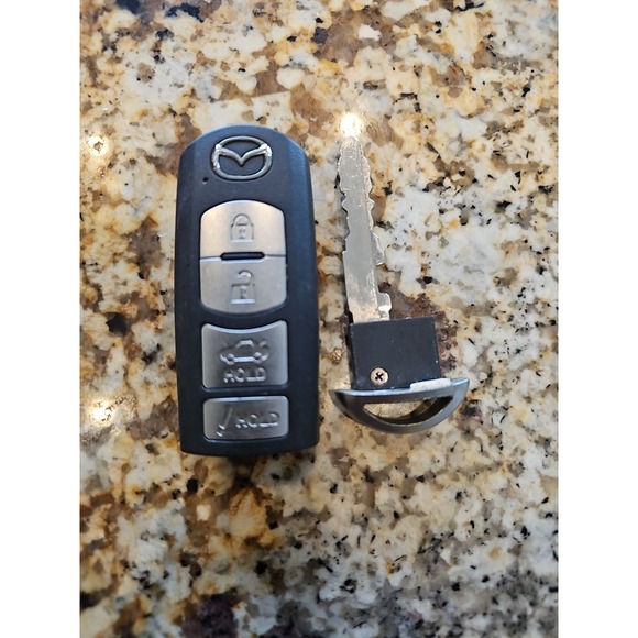 OEM Mazda CX-9 2012-2019 WAZSKE13D01 Smart Key Fob with 4 Buttons - Picture 1 of 4